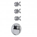 Carlo Frattini Bateria natryskowa termostatyczna podtynkowa Chrom F5043X3CR