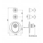 Carlo Frattini Bateria natryskowa termostatyczna podtynkowa Chrom F5043X2CR