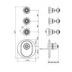 Carlo Frattini Bateria natryskowa termostatyczna podtynkowa Chrom F5113X3CR