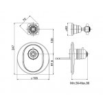 Carlo Frattini Bateria natryskowa termostatyczna podtynkowa Chrom F5113X1CR