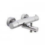 Carlo Frattini Bateria wannowo-natryskowa termostatyczna ścienna bez zestawu natryskowego Chrom F4284/1CR