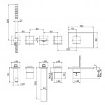 Carlo Frattini Bateria wannowo-natryskowa termostatyczna podtynkowa z zestawem natryskowym Chrom F3589X2CR