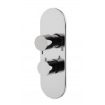 Carlo Frattini Bateria wannowo-natryskowa termostatyczna podtynkowa z przełącznikiem 2/3 wylotów Chrom F3239X7CR