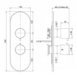 Carlo Frattini Bateria wannowo-natryskowa termostatyczna podtynkowa z przełącznikiem 2/3 wylotów Chrom F3239X7CR