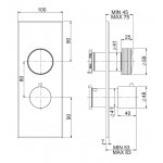 Carlo Frattini Bateria wannowo-natryskowa termostatyczna podtynkowa z przełącznikiem 2/3 wylotów Chrom F5609X7HCR