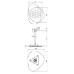 Carlo Frattini Cloud Deszczownica sufitowa Chrom F2652CCR