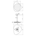 Carlo Frattini Cloud Deszczownica sufitowa z diodami LED Biały F2652CR