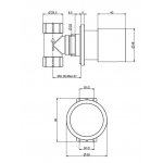Carlo Frattini Serie 4 Zawór podtynkowy Chrom F3243/1CR