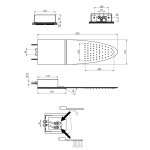 Carlo Frattini Deszczownica ścienna Chrom F2627CR