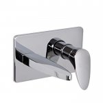 Carlo Frattini Eclipse Bateria umywalkowa ścienna z korkiem kilk-klak Chrom F3900X5CR