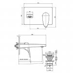 Carlo Frattini Eclipse Bateria umywalkowa ścienna z korkiem kilk-klak Chrom F3900X5CR