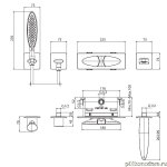 Carlo Frattini Eclipse Bateria wannowa ścienna Chrom F3909X2CR
