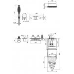 Carlo Frattini Eclipse Bateria natryskowa podtynkowa Chrom F3908X3CR