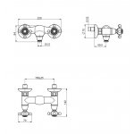 Carlo Frattini Elizabeth Bateria natryskowa ścienna bez słuchawki Chrom F5085/1CR