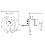 Carlo Frattini Elizabeth Bateria wonnowo-natryskowa podtynkowa Chrom F5089X1CR