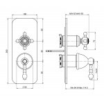 Carlo Frattini Elizabeth Bateria natryskowa podtynkowa z 2/3 wylotów Chrom F5089X6CR