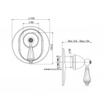 Carlo Frattini Elizabeth Chic Bateria natryskowa podtynkowa Chrom F5089X1CCR