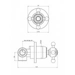 Carlo Frattini Elizabeth Rozdzielacz 2 kierunkowy Chrom F5103/2CR