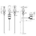 Carlo Frattini Epoque Bateria bidetowa 3-otworowa Chrom F5072CR
