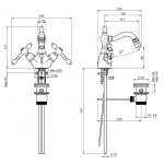 Carlo Frattini Epoque Bateria bidetowa 3-otworowa Chrom F5062CR