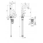 Carlo Frattini Fluid Bateria umywalkowa nablatowa Chrom F3851CR