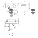 Carlo Frattini Fluid Bateria umywalkowa natynkowa z wylewką 16 cm Chrom F3861CR