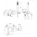 Carlo Frattini Fluid Bateria wannowo-natryskowa ze słuchawką Chrom F3854CR