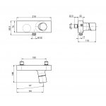 Carlo Frattini Fluid Bateria natryskowa Chrom F3855/1CR