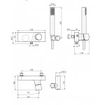 Carlo Frattini Fluid Bateria natryskowa ze słuchawką Chrom F3855CR