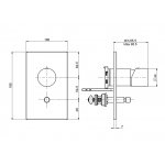 Carlo Frattini Fluid Bateria wannowo-natryskowa podtynkowa z 2 wyjściami Chrom F3859X2CR