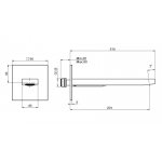 Carlo Frattini Fluid Wylewka ścienna Chrom F2424CR