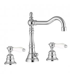 Carlo Frattini Herend Bateria umywalkowa 3-otworowa z ruchomą wylewką Chrom F5401CR