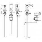 Carlo Frattini Herend Bateria bidetowa 3-otworowa z korkiem Chrom F5422CR