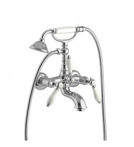 Carlo Frattini Herend Bateria wannowa ścienna ze słuchawką prysznicową Chrom F5404CR