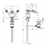 Carlo Frattini Herend Chic Bateria bidetowa z korkiem automatycznym Chrom F5432CCR