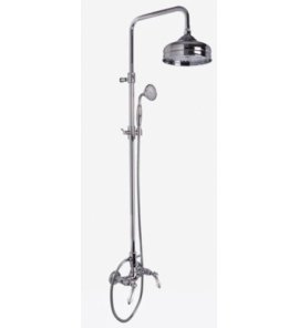 Carlo Frattini Herend Chic Bateria natryskowa z deszczownicą i słuchawka prysznicową Chrom F5405/2CCR