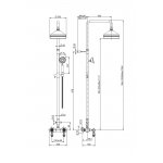 Carlo Frattini Herend Chic Bateria natryskowa z deszczownicą i słuchawka prysznicową Chrom F5405/2CCR