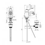 Carlo Frattini Lamp Bateria bidetowa z korkiem automatycznym Chrom F3302CR