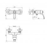 Carlo Frattini Lamp Bateria natryskowa bez zestawu natryskowego Chrom F3305/1CR