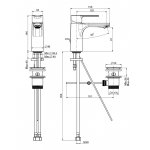 Carlo Frattini Mast Bateria umywalkowa jednootworowa z korkiem automatycznym Chrom F3131CR.ES