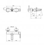 Carlo Frattini Mast Bateria wannowa bez zestawu natryskowego Chrom F3134/1CR