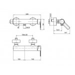 Carlo Frattini Mast Bateria natryskowa ścienna bez zestawu natryskowego Chrom F3135/1CR
