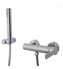 Carlo Frattini Mast Bateria natryskowa ścienna z zestawem natryskowym Chrom F3135CR