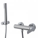 Carlo Frattini Mast Bateria natryskowa ścienna z zestawem natryskowym Chrom F3135CR