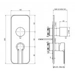 Carlo Frattini Mast Bateria wannowo-natryskowa podtynkowa z 2/3 wyjściami Chrom F3139X6CR