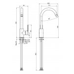 Carlo Frattini Mast Bateria kuchenna z obrotową wylewką Chrom F3137/3CR