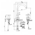 Carlo Frattini Maxima Bateria umywalkowa 3-otworowa z korkiem automatycznym Chrom F5301WCR