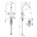 Carlo Frattini Maxima Bateria umywalkowa jednootworowa z korkiem Chrom F5311WCR