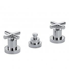 Carlo Frattini Maxima Bateria bidetowa 3-otworowa z korkiem Chrom F5322CR