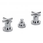 Carlo Frattini Maxima Bateria bidetowa 3-otworowa z korkiem Chrom F5322CR